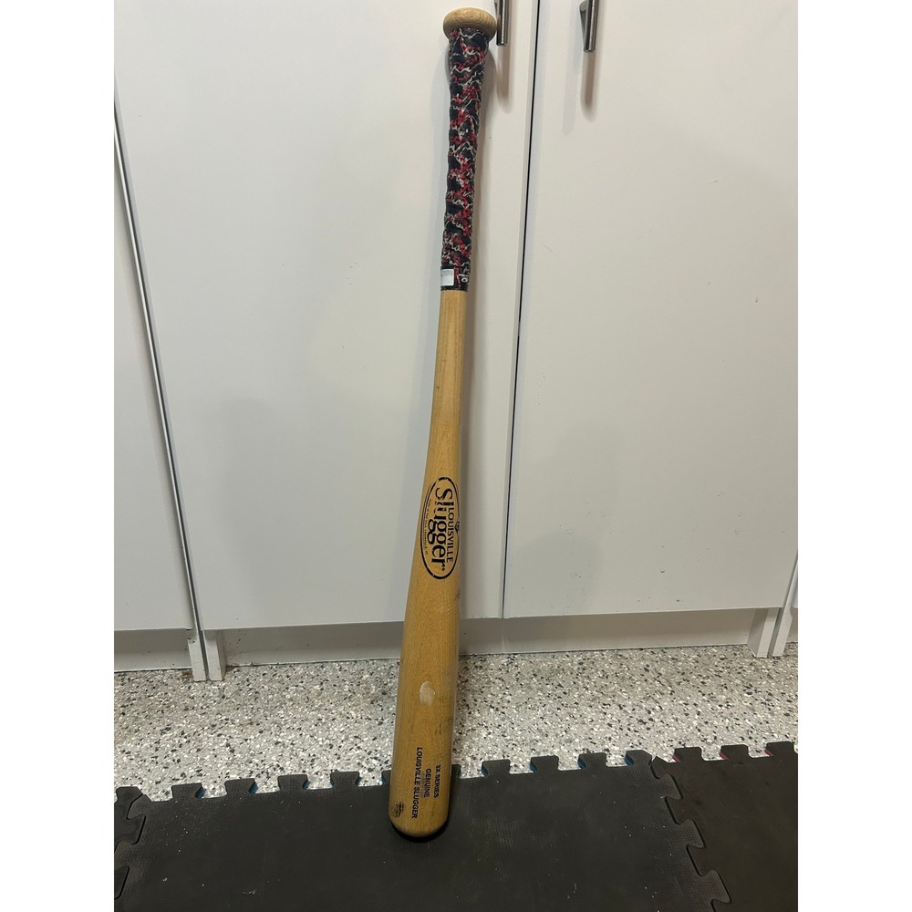 Louisville Slugger 3X‎ Series Genuine Wood Baseball Bat Natural with Custom Grip